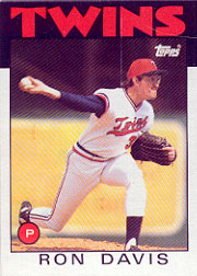 1986 Topps Baseball Cards      265     Ron Davis
